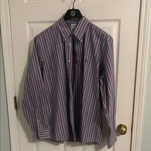 Brooks Brothers Blue and Pink Striped Shirt